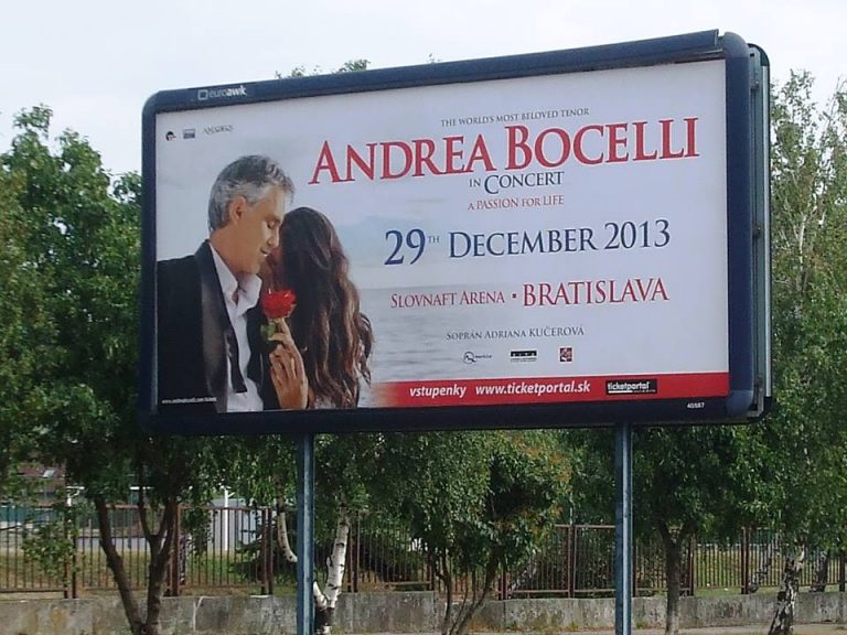 Billboard Bocelli Bratislava