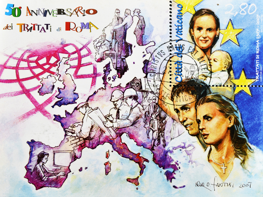 Vatican,-,Circa,2007:,A,Stamp,Printed,In,Vatican,Commemorates
